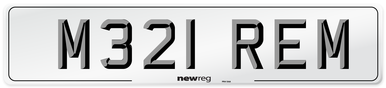 M321 REM Number Plate from New Reg